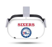 Head Case Designs sous Licence Officielle NBA Design Noir Philadelphia 76ers Logo Vinyle Autocollant Peau Autocollant Couverture Compatible avec Meta Quest 2