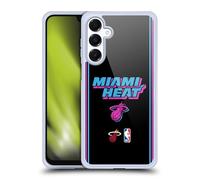Head Case Designs sous Licence Officielle NBA Design Nuits Vice Noir Miami Heat Logo Coque en Gel [Protection de Qualité Militaire] Compatible avec Samsung Galaxy A16 5G Et Compatible avec MagSafe