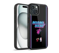Head Case Designs sous Licence Officielle NBA Design Nuits Vice Noir Miami Heat Logo Coque en Gel renforcée [Protection de Qualité Militaire] Compatible avec Apple iPhone 15