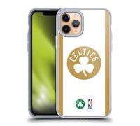 Head Case Designs sous Licence Officielle NBA Design Or Blanc Boston Celtics Logo Coque en Gel [Protection de Qualité Militaire] Compatible avec Apple iPhone 11 Pro Et Compatible avec MagSafe