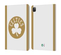 Head Case Designs sous Licence Officielle NBA Design Or Blanc Boston Celtics Logo Étui Portefeuille en Cuir Compatible avec Apple iPad Pro 11 2020/2021 / 2022