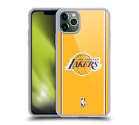 Head Case Designs sous Licence Officielle NBA Design Or Los Angeles Lakers Logo Coque en Gel [Protection de Qualité Militaire] Compatible avec Apple iPhone 11 Pro Max Et Compatible avec MagSafe