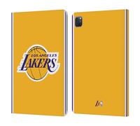 Head Case Designs sous Licence Officielle NBA Design Or Los Angeles Lakers Logo Étui Portefeuille en Cuir Compatible avec Apple iPad Pro 11 2020/2021 / 2022