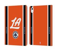 Head Case Designs sous Licence Officielle NBA Design Orange Los Angeles Clippers Logo Étui Portefeuille en Cuir Compatible avec Apple iPad Air 11 2020/2022/2024/2025