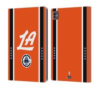 Head Case Designs sous Licence Officielle NBA Design Orange Los Angeles Clippers Logo Étui Portefeuille en Cuir Compatible avec Apple iPad Pro 11 M4/M5 2024/2025