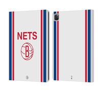 Head Case Designs sous Licence Officielle NBA Design Rétro Brooklyn Nets Logo Étui Portefeuille en Cuir Compatible avec Apple iPad Pro 12.9 2020/2021/2022