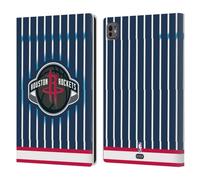 Head Case Designs sous Licence Officielle NBA Design Rétro Houston Rockets Logo Étui Portefeuille en Cuir Compatible avec Apple iPad Pro 11 M4/M5 2024/2025
