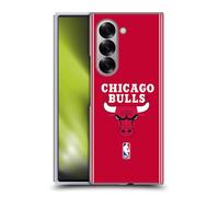 Head Case Designs sous Licence Officielle NBA Design Rouge Chicago Bulls Logo Coque Dure pour l'arrière Compatible avec Samsung Galaxy Z Fold6