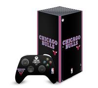 Head Case Designs sous Licence Officielle NBA Design Ville Noir Chicago Bulls Logo Vinyle Autocollant De Jeu Peau Autocollant Couverture Compatible avec Xbox Series X