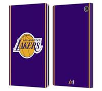 Head Case Designs sous Licence Officielle NBA Design Violet Los Angeles Lakers Logo Étui Portefeuille en Cuir Compatible avec Amazon Fire Max 11 2023