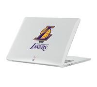 Head Case Designs sous Licence Officielle NBA Full Logo Los Angeles Lakers Coque Ordinateur Portable Transparent Pailleté Compatible avec MacBook Air 13.6" M2 A2681/M3 A3113/M4 A3240 2022/2024/2025
