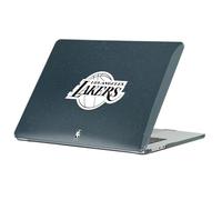 Head Case Designs sous Licence Officielle NBA Logo Noir et Blanc Los Angeles Lakers Coque Ordinateur Portable Noir Pailleté Compatible avec MacBook Air 13.6" M2 A2681/M3 A3113/M4 A3240 2022/2024/2025