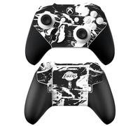 Head Case Designs sous Licence Officielle NBA Marbre Noir Los Angeles Lakers Vinyle Autocollant De Jeu Peau Autocollant Couverture Compatible avec Xbox Series X & S Elite Wireless Controller Series 2
