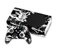 Head Case Designs sous Licence Officielle NBA Marbre Noir Los Angeles Lakers Vinyle Autocollant De Jeu Peau Autocollant Couverture Compatible avec Xbox Series S Console and Controller Bundle