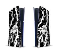 Head Case Designs sous Licence Officielle NBA Marbre Noir Los Angeles Lakers Vinyle Autocollant De Jeu Peau Autocollant Couverture Compatible avec Sony PlayStation 5 PS5 Slim Digital Edition Console