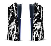 Head Case Designs sous Licence Officielle NBA Marbre Noir Los Angeles Lakers Vinyle Autocollant De Jeu Peau Autocollant Couverture Compatible avec Sony PlayStation 5 PS5 Pro Digital Edition Console