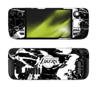Head Case Designs sous Licence Officielle NBA Marbre Noir Los Angeles Lakers Vinyle Autocollant Peau Autocollant Couverture Compatible avec Steam Deck OLED