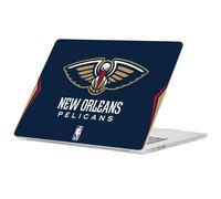 Head Case Designs Sous Licence Officielle NBA Navy Blue Design New Orleans Pelicans Logo Coque Ordinateur Portable Transparent Armure compatible avec MacBook Air 13.6" A2681/A3113/A3240 2022/2024/2025