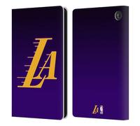 Head Case Designs sous Licence Officielle NBA Ombré Los Angeles Lakers Logo Étui Portefeuille en Cuir Compatible avec Amazon Fire 7 2022