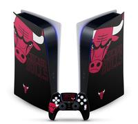 Head Case Designs sous Licence Officielle NBA Oversized Chicago Bulls Logo Vinyle Plaque Frontale Autocollant De Jeu Peau Compatible avec Sony PlayStation 5 PS5 Digital Console & DualSense Controller