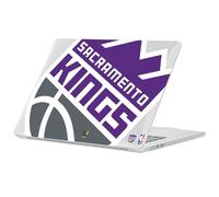 Head Case Designs sous Licence Officielle NBA Oversized Text Sacramento Kings Logo Coque Ordinateur Portable Transparent Pailleté Compatible avec MacBook Air 13.6" A2681/A3113/A3240 2022/2024/2025