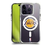 Head Case Designs sous Licence Officielle NBA Primaire Los Angeles Lakers Logo Étui Antichoc [Protection de Qualité Militaire] Compatible avec iPhone 14 Pro et Compatible avec MagSafe