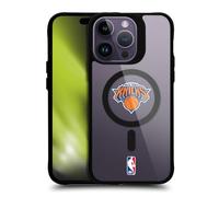 Head Case Designs sous Licence Officielle NBA Primaire New York Knicks Logo Coque Pare-Chocs Noire Antichoc [Niveau Militaire] Compatible avec iPhone 14 Pro Max et Compatible avec MagSafe