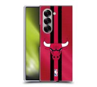 Head Case Designs sous Licence Officielle NBA Rayures Chicago Bulls Coque Dure pour l'arrière Compatible avec Samsung Galaxy Z Fold6