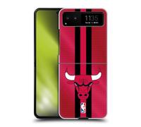 Head Case Designs sous Licence Officielle NBA Rayures Chicago Bulls Coque Dure pour l'arrière Compatible avec Motorola Razr 40 / Razr 2023