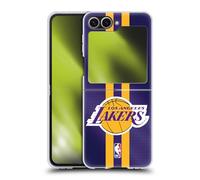 Head Case Designs sous Licence Officielle NBA Rayures Los Angeles Lakers Coque Dure pour l'arrière Compatible avec Samsung Galaxy Z Flip6