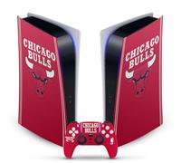 Head Case Designs Sous Licence Officielle NBA Red Design Chicago Bulls Logo Vinyle Plaque Frontale Autocollant De Jeu Peau Compatible avec Sony PlayStation 5 PS5 Digital Console & DualSense Controller