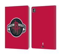 Head Case Designs sous Licence Officielle NBA Rouge Houston Rockets Logo Étui Portefeuille en Cuir Compatible avec Apple iPad Pro 13 M4/M5 2024/2025