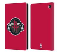 Head Case Designs sous Licence Officielle NBA Rouge Houston Rockets Logo Étui Portefeuille en Cuir Compatible avec Amazon Fire 7 2022