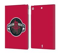 Head Case Designs sous Licence Officielle NBA Rouge Houston Rockets Logo Étui Portefeuille en Cuir Compatible avec Apple iPad 10.2 2019/2020/2021