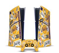 Head Case Designs sous Licence Officielle NBA Sticker Collage Los Angeles Lakers Vinyle Autocollant De Jeu Peau Compatible avec PlayStation 5 PS5 Slim Digital Edition Console & DualSense Controller