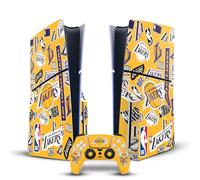 Head Case Designs sous Licence Officielle NBA Sticker Collage Los Angeles Lakers Vinyle Autocollant De Jeu Peau Compatible avec Sony PlayStation 5 PS5 Slim Disc Edition Console & DualSense Controller