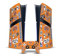 Head Case Designs sous Licence Officielle NBA Sticker Collage New York Knicks Vinyle Autocollant De Jeu Peau Compatible avec Sony PlayStation 5 PS5 Pro Digital Edition Console & DualSense Controller