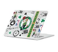 Head Case Designs sous Licence Officielle NBA Sticker Collage Print Boston Celtics Coque Ordinateur Portable Transparent Pailleté Compatible avec MacBook Air 13.6" A2681/A3113/A3240 2022/2024/2025