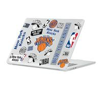 Head Case Designs sous Licence Officielle NBA Sticker Collage Print New York Knicks Coque Ordinateur Portable Transparent Pailleté Compatible avec MacBook Air 13.6" A2681/A3113/A3240 2022/2024/2025