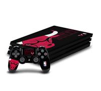 Head Case Designs Sous Licence Officielle NBA Surdimensionné Chicago Bulls Logo Vinyle Autocollant De Jeu Peau Autocollant Compatible avec Sony PlayStation 4 PS4 Pro Console and DualShock 4 Controller