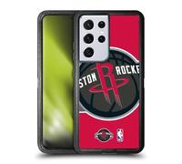 Head Case Designs sous Licence Officielle NBA Surdimensionné Houston Rockets Logo Étui Antichoc Ultra-Blindé Compatible avec Samsung Galaxy S21 Ultra 5G