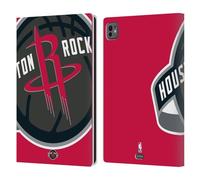 Head Case Designs sous Licence Officielle NBA Surdimensionné Houston Rockets Logo Étui Portefeuille en Cuir Compatible avec Apple iPad Pro 11 M4/M5 2024/2025