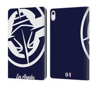 Head Case Designs sous Licence Officielle NBA Surdimensionné Los Angeles Clippers Logo Étui Portefeuille en Cuir Compatible avec Apple iPad 10.9 2022/2025