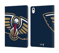 Head Case Designs sous Licence Officielle NBA Surdimensionné New Orleans Pelicans Logo Étui Portefeuille en Cuir Compatible avec Apple iPad Air 11 2020/2022/2024/2025