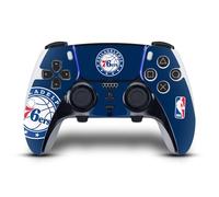 Head Case Designs sous Licence Officielle NBA Surdimensionné Philadelphia 76ers Logo Vinyle Autocollant De Jeu Peau Autocollant Compatible avec Sony PlayStation 5 PS5 DualSense Edge Controller
