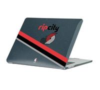 Head Case Designs sous Licence Officielle NBA Texte Design Blanc Logo Portland Trail Blazers Coque Ordinateur Portable Noir Pailleté Compatible avec MacBook Air 13.6" A2681/A3113/A3240 2022/2024/2025