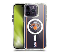Head Case Designs sous Licence Officielle NBA Texte Design Blanc New York Knicks Logo Étui Antichoc [Protection de Qualité Militaire] Compatible avec iPhone 14 Pro Max et Compatible avec MagSafe