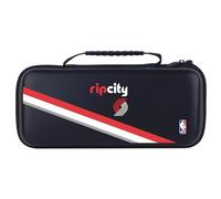 Head Case Designs Sous Licence Officielle NBA Texte Design Noir Logo Portland Trail Blazers Étui De Transport Rigide De Voyage compatible avec Asus ROG Ally