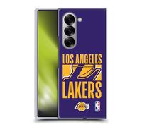 Head Case Designs sous Licence Officielle NBA Typographie Los Angeles Lakers Coque Dure pour l'arrière Compatible avec Samsung Galaxy Z Fold6
