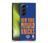 Head Case Designs sous Licence Officielle NBA Typographie New York Knicks Coque Dure pour l'arrière Compatible avec Samsung Galaxy Z Fold5